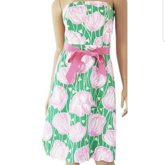 Lilly Pulitzer Dresses & Skirts - Lilly Pulitzer strapless towering tulips dress.